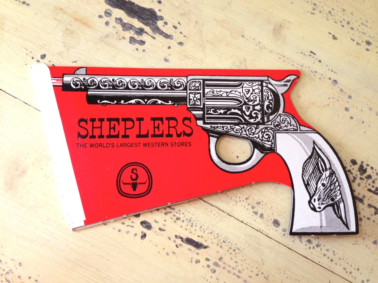 Vintage Gun Paper Ephemera Advertising Country Western Sheplers Pop Gun