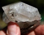 Herkimer Diamond from New York Double Terminated Quartz Crystal Cluster Specimen With Rainbow
