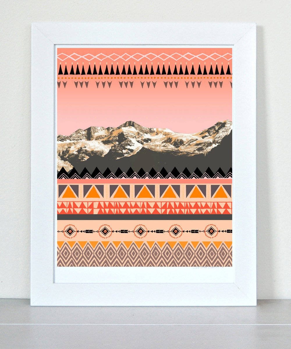 Rocky Mountains Pattern Art Print