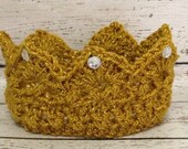 Baby Crown Crochet Crown Gold Crown Prince Crown Princess Crown Newborn Crown Mini Crown Newborn Photography Prop Photo Prop
