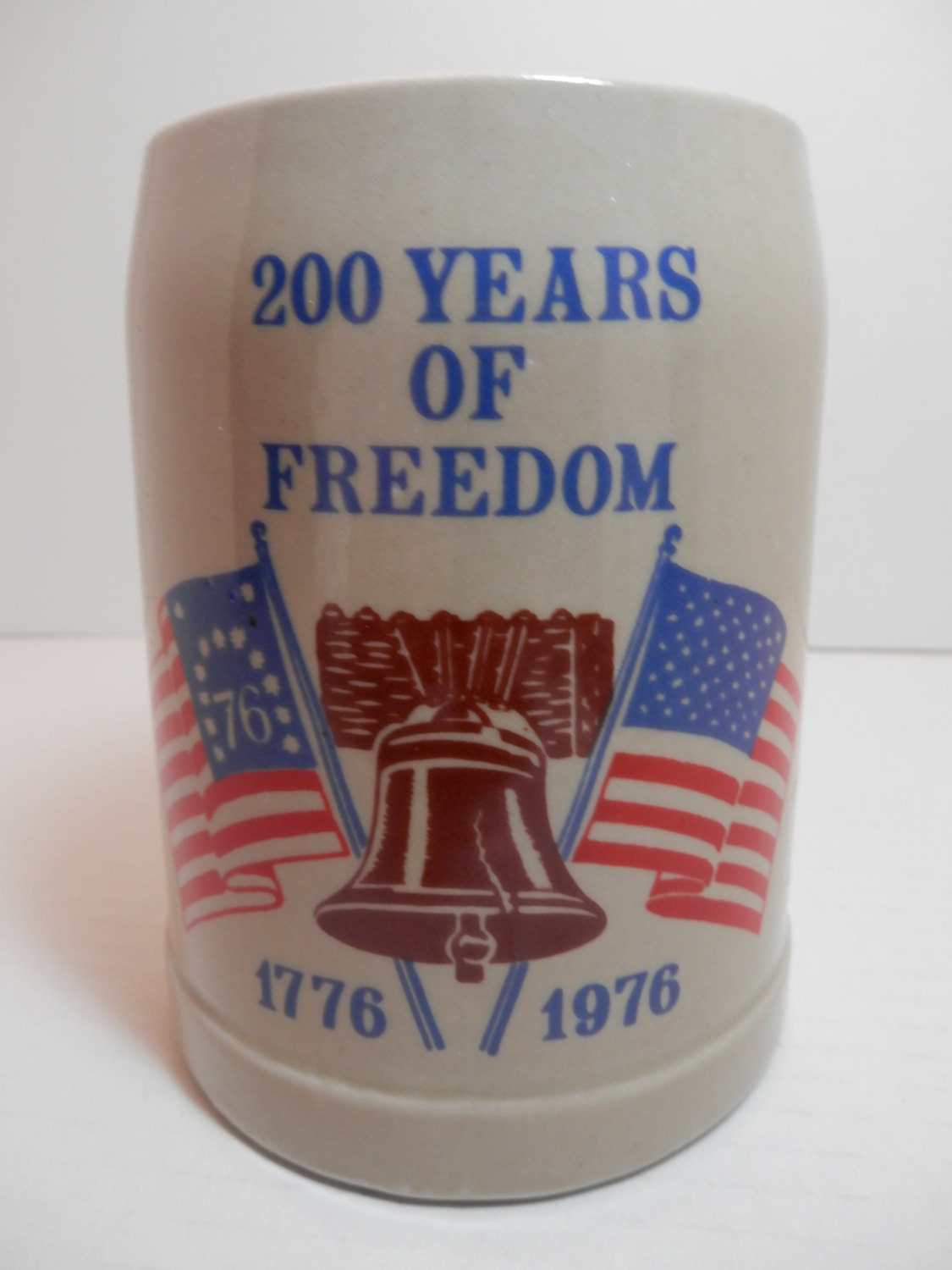 Bicentennial Mug American Independence Celebration Vintage Ceramic Cup 1970s Spirit of '76 Collectible Commemorative Souvenir July 4th Gift