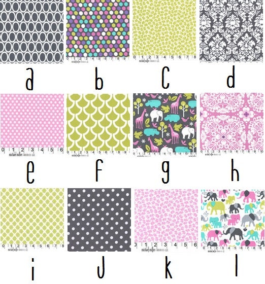 Elephant Walk in Orchid Custom Crib Bedding--YOU DESIGN, I CREATE