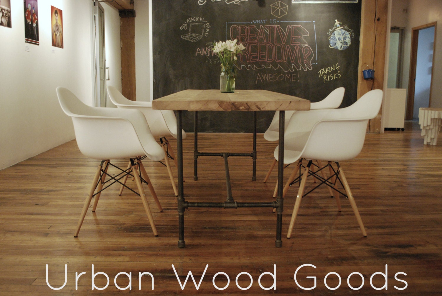 modern reclaimed wood table. custom made to size. 72" l x 30" w x 30"  tall