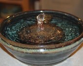 Cat Drinking Fountain, ceramic, Foodsafe -  "Tuscan" - 8 Plus Inch Diameter