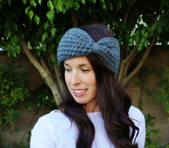 Chunky Turban Headband in Dark Grey