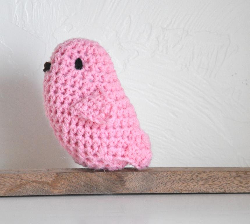 Pink  Bird Baby Rattle Crocheted Baby Toy