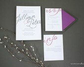 Calligraphy Script Wedding Invitation Suite - Deposit
