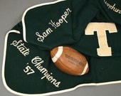Vintage Stadium Blanket - Wool Felt with Embroidery