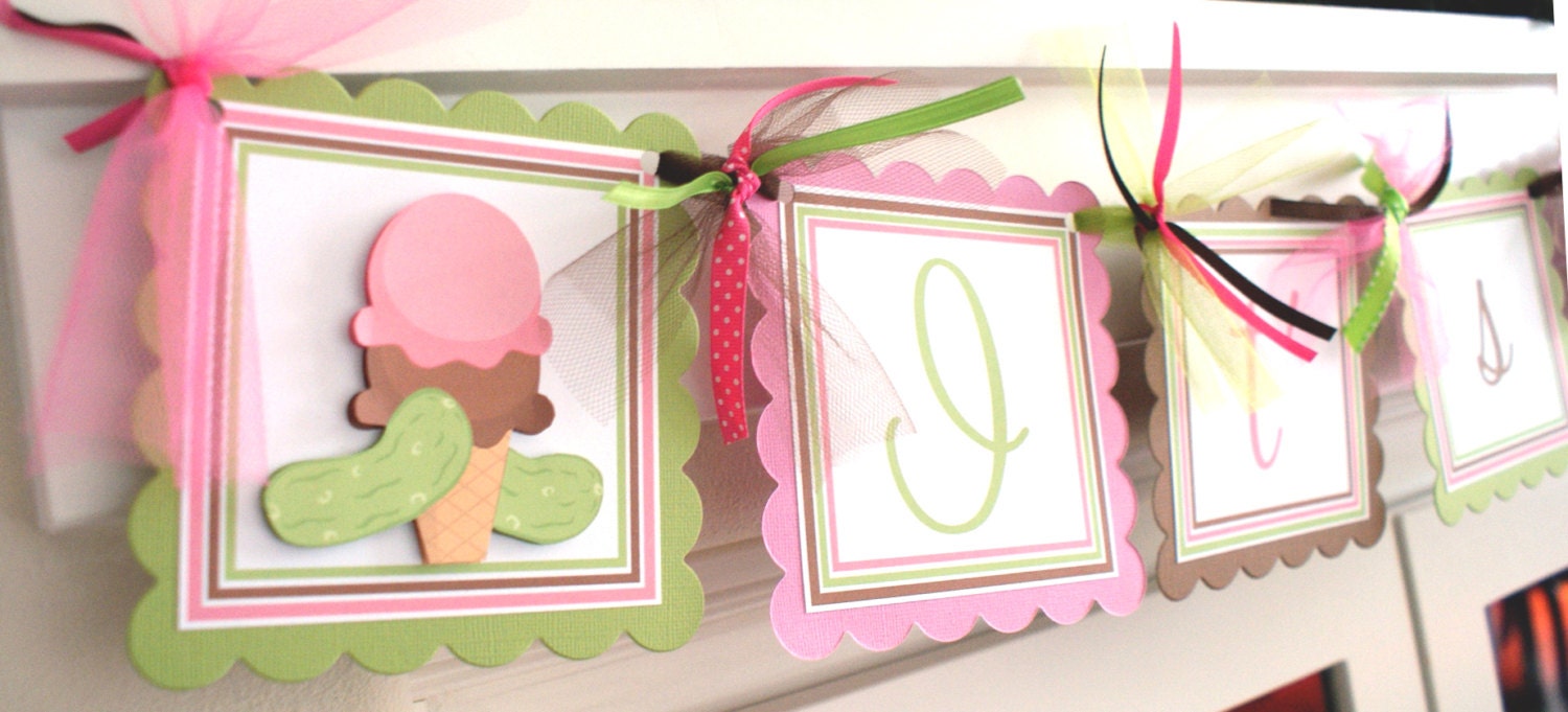 Pickles and Ice Cream, It's a Girl Banner Il_170x135