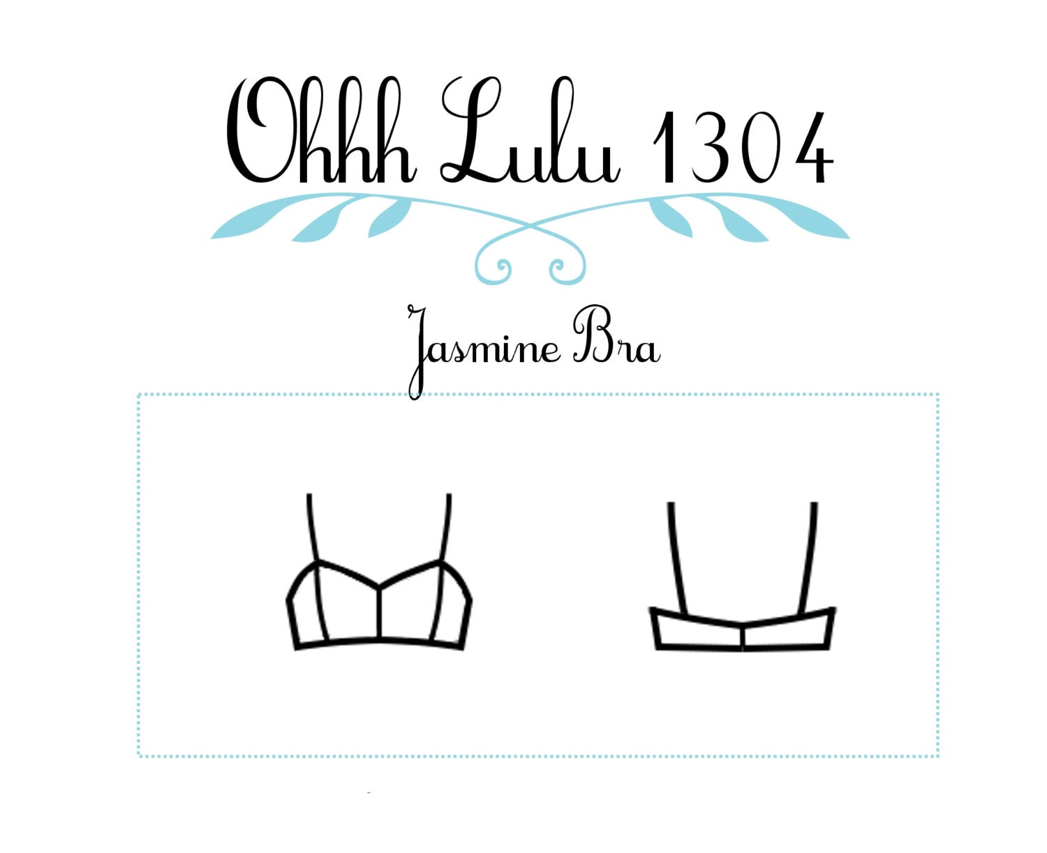 Bra Sewing Pattern Ohhh Lulu 1304 Jasmine Soft Bra Multi-size Digital PDF