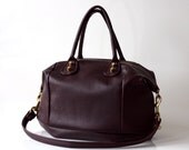 SALE Soft Leather bag - Opelle Vanda bag in Garnet pebbled leather NEW ss2013