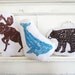 Plush Whale Pillow in Blue. Woodblock Printed. Customizable Colors. Made to Order.