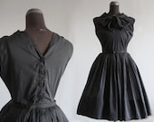 1950's black bow dress