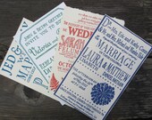Letterpress Samples - Wedding Invitations