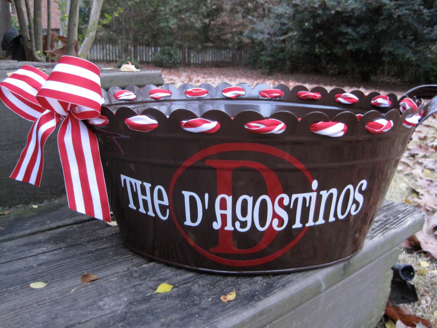 Personalized metal tub/ beverage bucket-assorted colors available