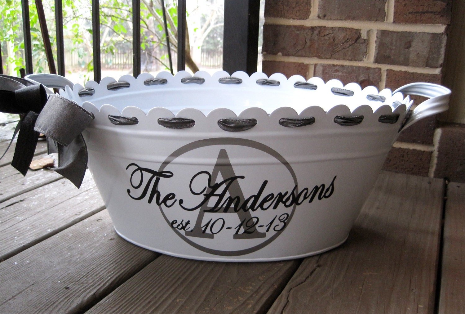 Personalized metal tub/beverage bucket-assorted colors available