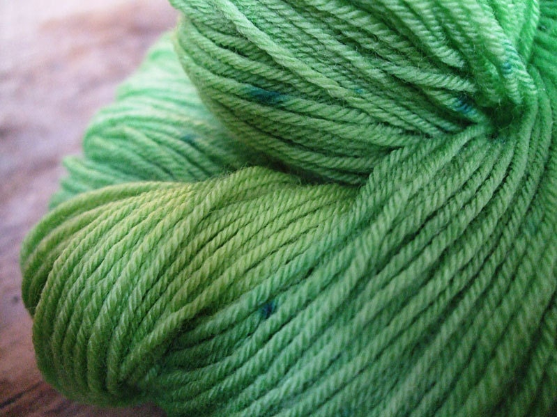 Bounce - Grasshopper - Handdyed sock weight yarn organic merino