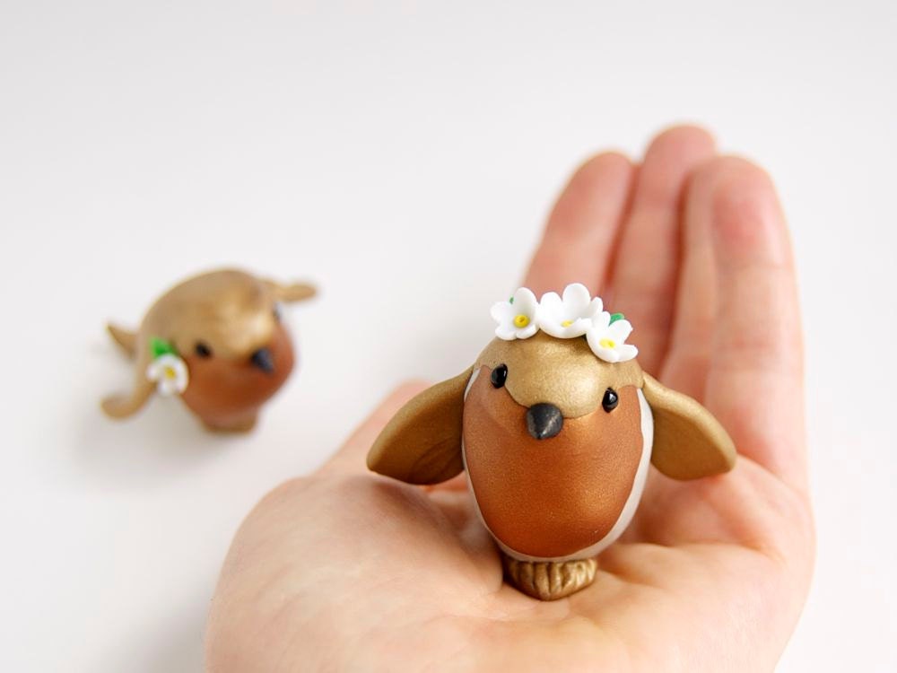 Robin Wedding - Bird Cake Topper by Bonjour Poupette
