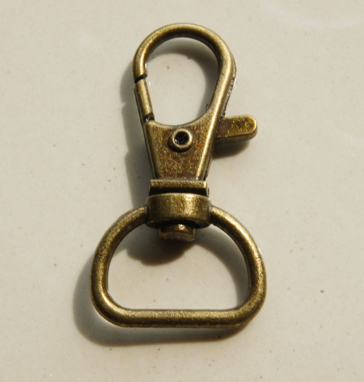 15pcs 3.9cm x 1.5cm alloy swivel clasp key chain clasp hook clasp lobster claws antique brass(purse making supplies)