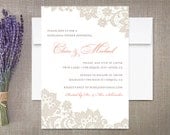 Elegant Lace Rehearsal Dinner Invitations