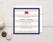Rehearsal Dinner Invitations, Nautical Crab