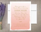 Ombre Watercolor Bridal Shower Invitations