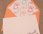 SALE ITEM: baby thank you cards - monkeys