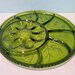 Green Deviled Egg Appetizer Plate - Indiana Glass - 1960