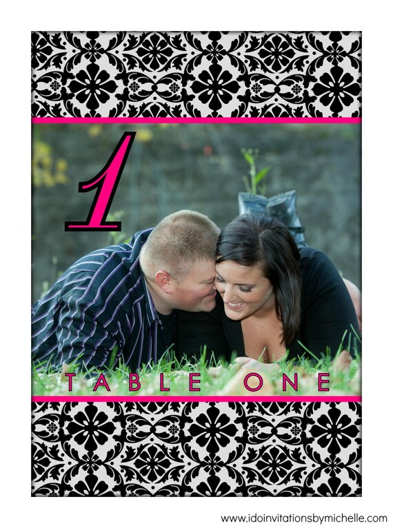 Damask Wedding Photo Table Numbers - Digital Files Il_570xn