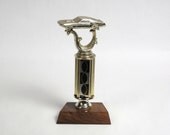 Vintage Racing / Show Car Trophy, Car, Mustang, Gold Finish, Decorative Stand