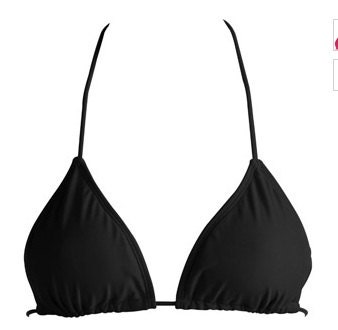 black Legend of Zelda triforce splatter swimsuit bikini TRIANGLE TOP