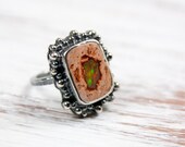 Mexican Fire Opal Sterling Silver Cocktail Ring... Fire And Light...