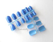 Yves Klein Blue Nail Art artificial retro press on nails fake nails cobalt accessory acrylic nails fingernail art with Glue