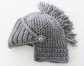 Knight Helmet Hat Crochet Slouch Mens Convertible Beanie Hat Handmade Winter Men Snowboard Ski Hat unisex
