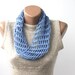 Dusk blue scarf - infinity scarf - crochet cowl - loop scarf - periwinkle circle scarf
