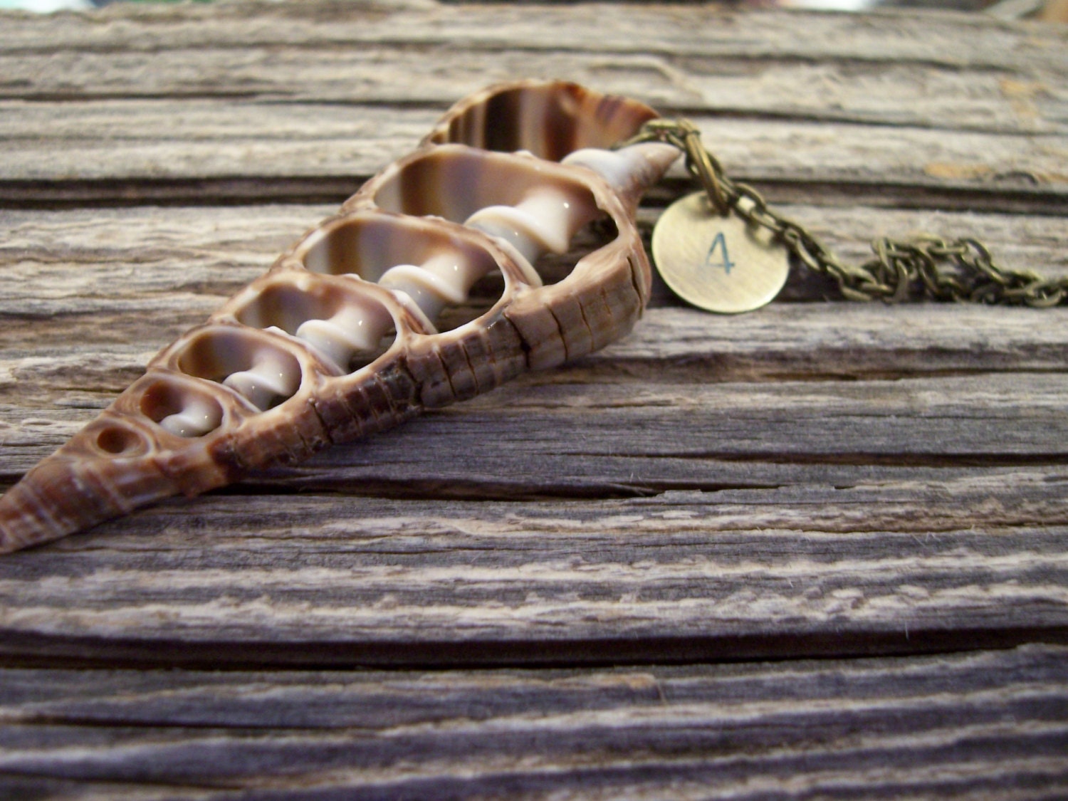 Finnick district 4 tribute shell necklace - The Hunger Games Jewelry necklace - hand stamped