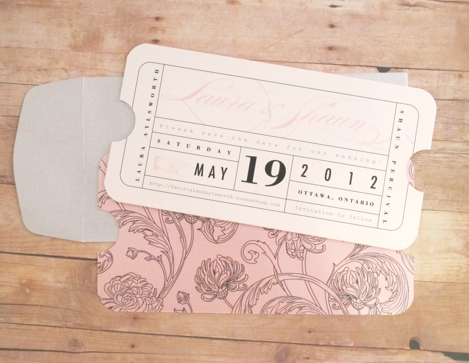 Vintage Ticket - Save the Date