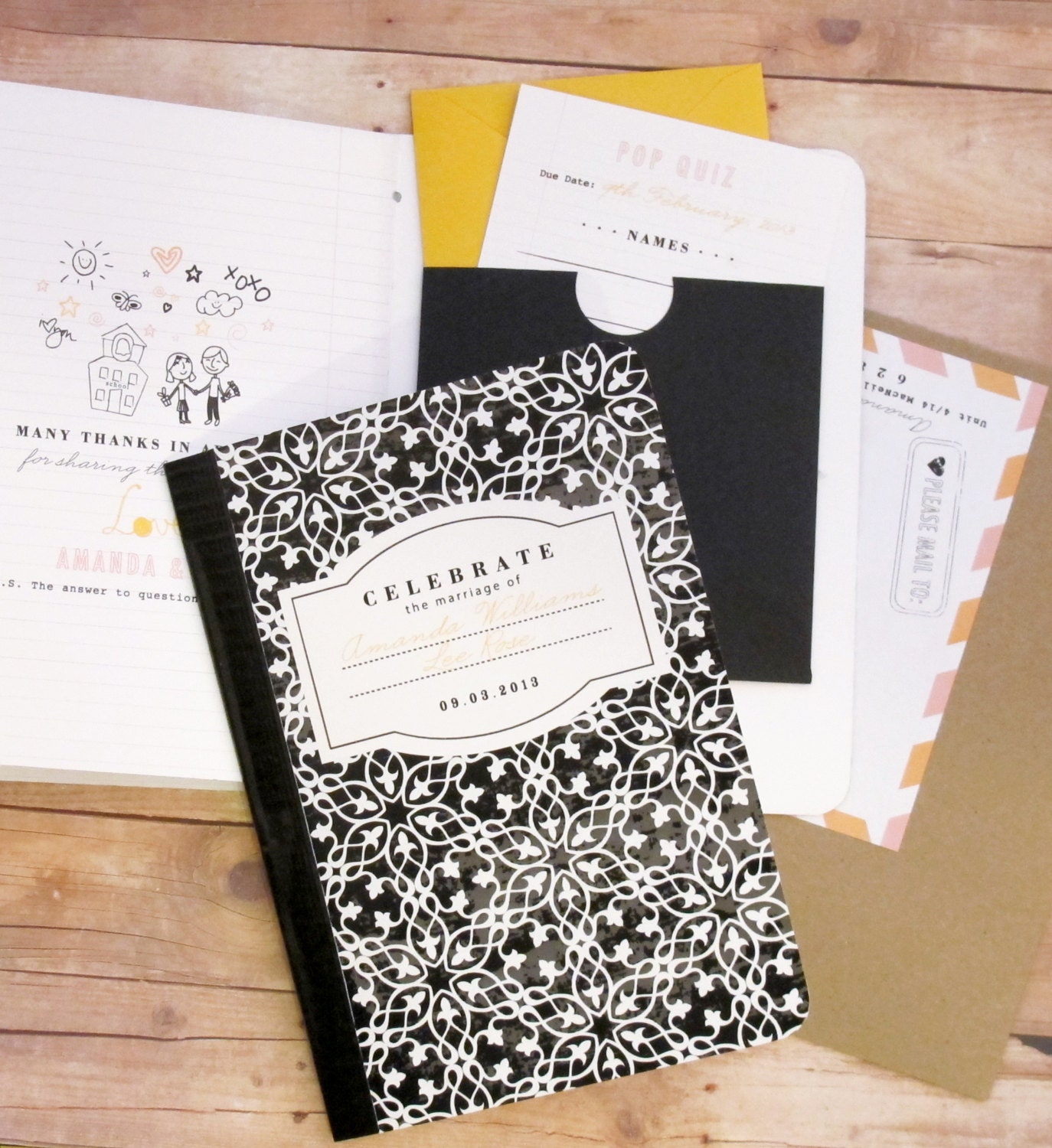 Composition Notebook - Wedding Invitation