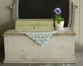 Antique Painted Wood Blanket Chest