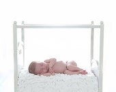 Avalanche Mini Pom Pom Photography Prop Blanket/Bucket Blankie 17 x 20  Ready To Ship