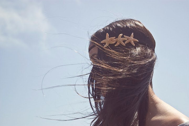 Triple Starfish Headband - Starfish Hair Accessories - Mermaid Headband - Mermaid Hair Accessories - Cute Adorable Romantic Whimsical Dreamy