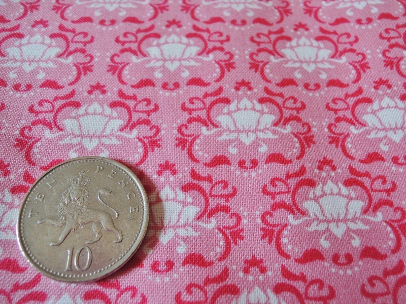 Tilda fabric FQ .... Ornament in Pink .... EXTRA LARGE Fat Quarter 50 x 70cm Buy any 4 get a surprise one Free Il_570xn