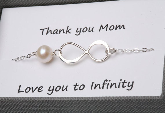 Mother infinity love bracelet,Grandma,Mother jewelry,Mother of groom,Custom birthstone,Thank you card,greeting