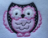 Handmade Personalised baby bib Owl with your choice of first name