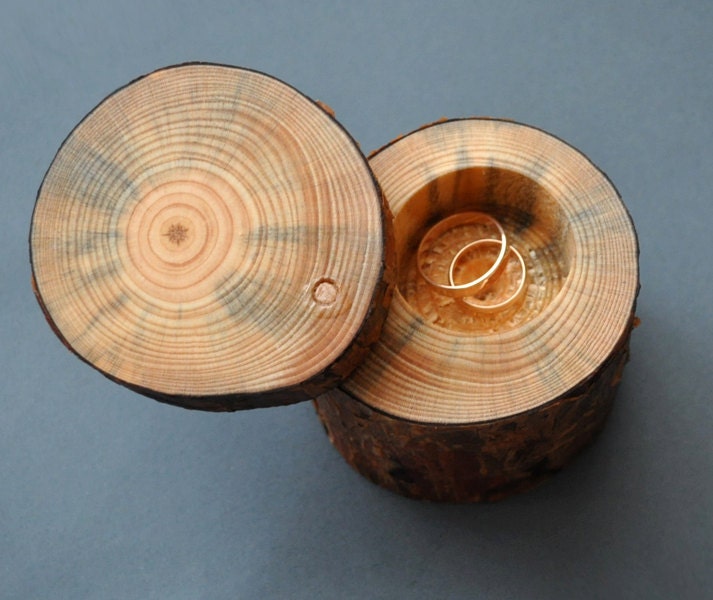 ring box /  ring bearer pillow / pine wood box