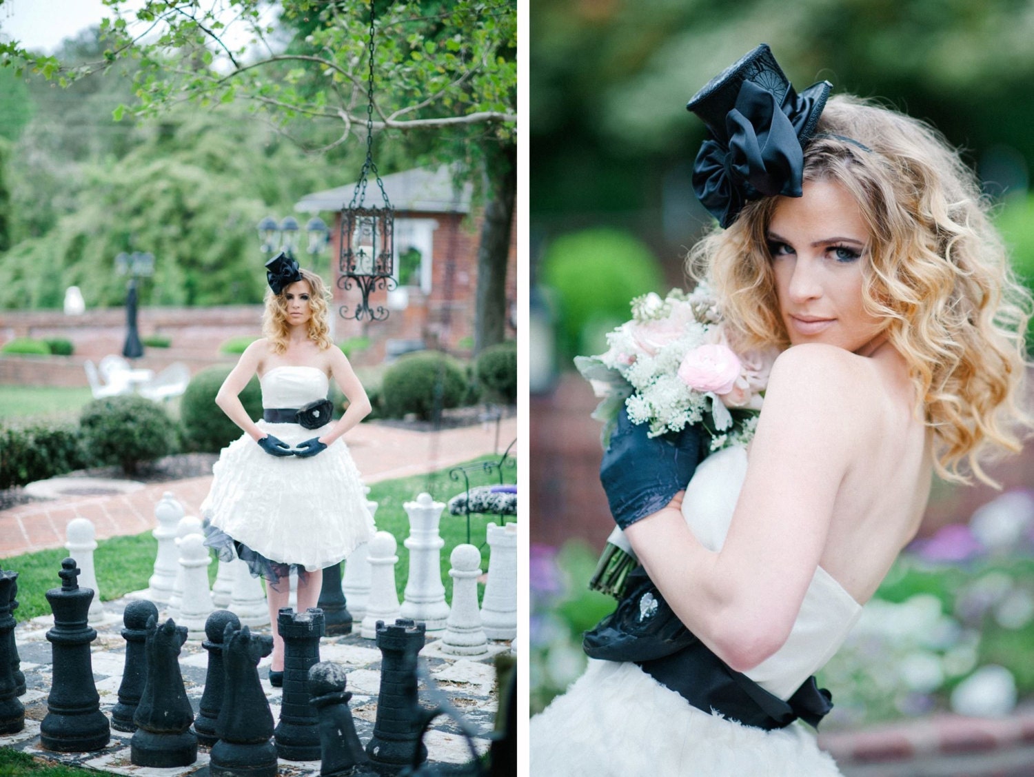 Black Mini Top Hat, Alice in Wonderland Wedding, Large Black Hair Bow, Black Top Hat, Ready to Ship