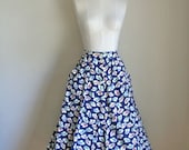 vintage novelty print skirt - MAD for HATS 80s does 50s full skirt / M