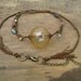 Glass Bubble Beach Necklace, honey amber glass sphere necklace on silk thread with freshwater pearls and semiprecious gemstones