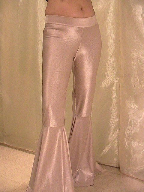 ATS Tribal belly dance & Flamenco Flare Pants in pinky beige/nude colored Lyrcra SM-MED