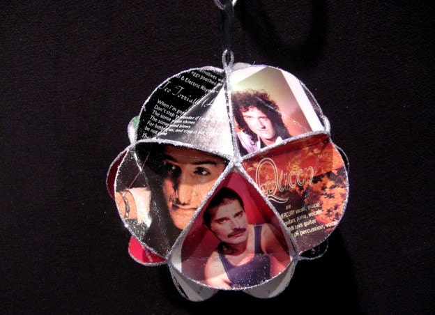 Freddie Mercury Queen Band Album Cover Ornament Made Of Record Jackets